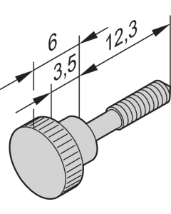 COLLAR SCR. KNURL. M2.5X12.3 (100)