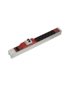 SOCKET STRIP 6XIEC60320 C13 RED