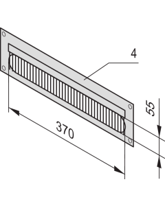 19 PANEL 3U BRUSH CABLE ENTRY