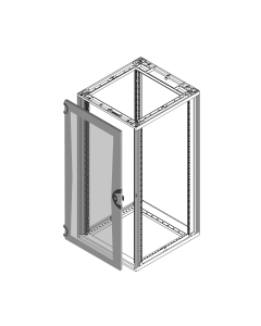 DOOR GLAZ.ACRYL 6U RAL7035