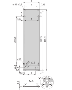 PIU FRONT PANEL 6U 28HP ANODIZED