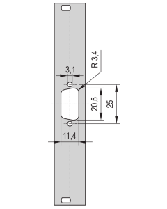 PART.FRTPL.3U 4HP 1X 9WAY DC