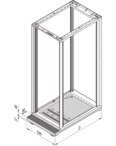 PLINTH MOBILE 800D RAL7021