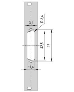 PART.FRTPL.3U 4HP 1X25WAY DC