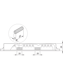 INSULATING BLOCK-BUSBAR (10PC)