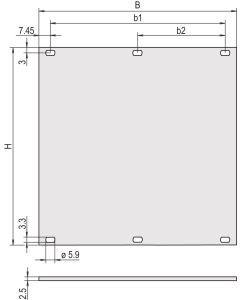FRONT PANEL 6U 12HP ANOD.