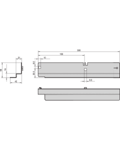 SLIDE RAILS 300D 40KG (1PR)