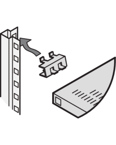 MOUNTING KIT COMPUTER SHELF (4X)