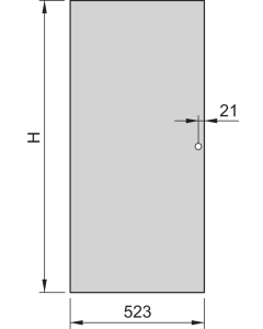 STEEL DOOR PLAIN 29U 600W