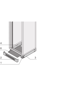 E.R.PLINTH VENT.800W 600D 7021