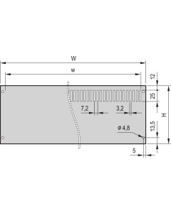 REAR PANEL 6U 84HP UNVENTED