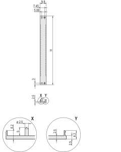 PART.FRONT PANEL 6U 2HP