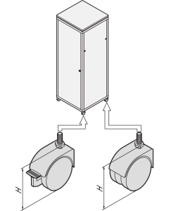CASTOR KIT 2LOCK 2NON-LOCK