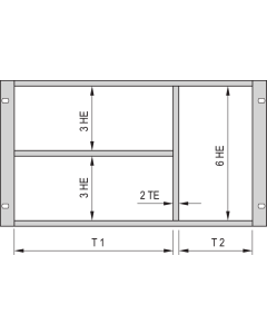 HEIGHT/WIDTH SPLIT 6U 3U 40:42HP
