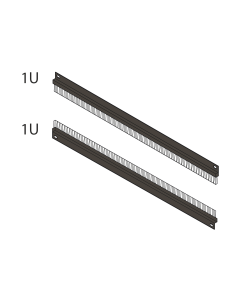 BRUSH CAB.ENTRY 1U BLACK (2X)