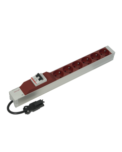 SOCKET STRIP 6-WAY UTE RED