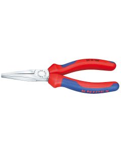 Long Nose Pliers chrome plated with multi-component grips 190 mm, 30 15 190