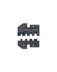 Crimping dies for non-insulated open plug-type connectors 2.8 + 4.8 mm, 97 49 04