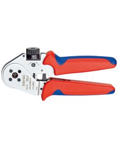 Four-Mandrel Crimping Pliers for turned contacts chrome plated 180 mm, 97 52 63