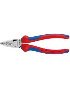 Crimping Pliers for end sleeves (ferrules) with multi-component grips 180 mm, 97 72 180