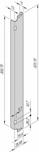 FRONTPL.8U 6HP ALU IEA PS