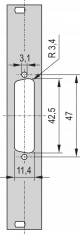 PART.FRTPL.3U 4HP 1X25WAY DC